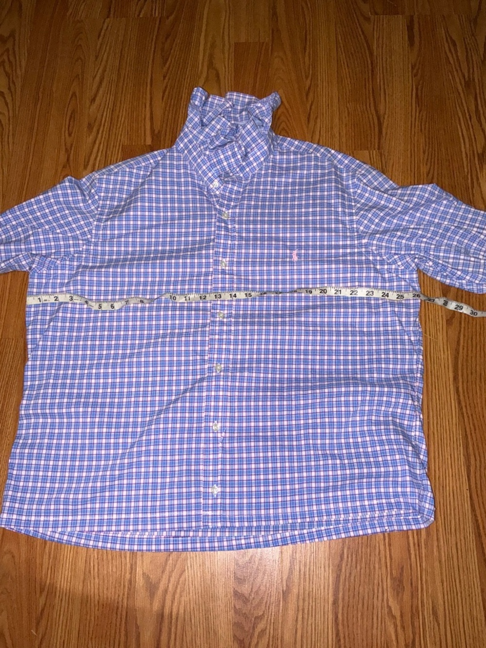 Upcycled Re-worked Ralph Lauren Ruffle Collar Shirt - Picture 4 of 5